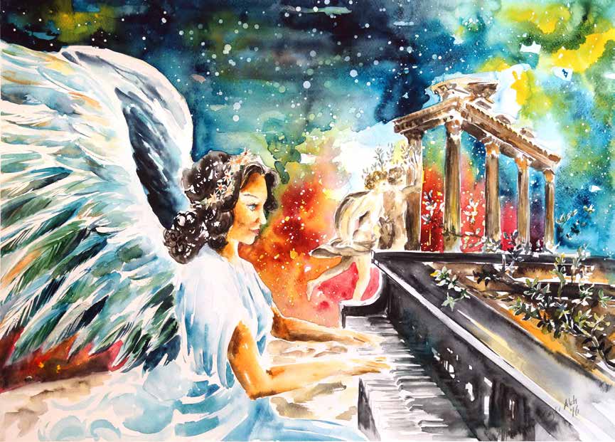 Apollon ve Dafni Kağıt Üzerine Suluboya 44x62 cm. 2016