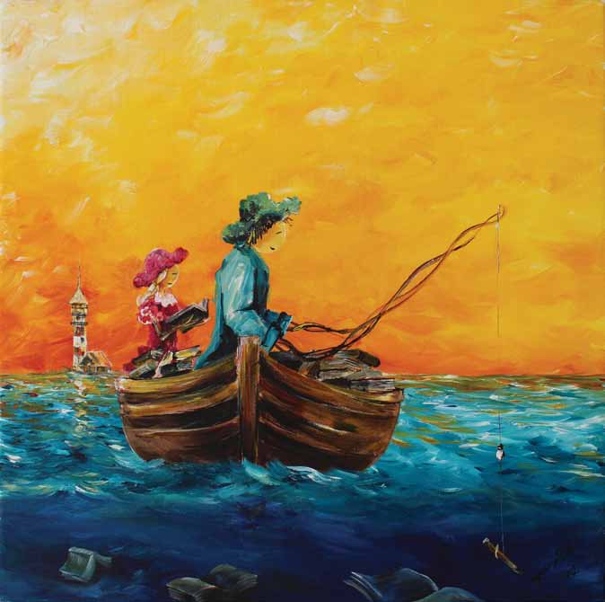 “Aşk Hikayesi”, T.Ü. Akrilik, 2017, 40x40 cm