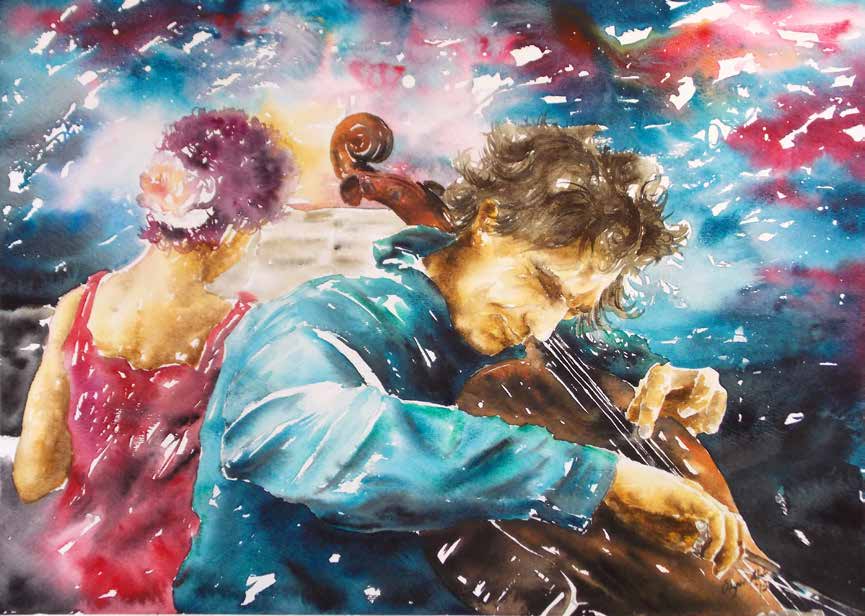 Başka Dünyada-Kağıt Üzerine Suluboya-50x70 cm.-2015
