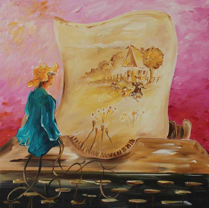 “Benim Hikayem”, T.Ü. Akrilik, 2017, 40x40 cm.