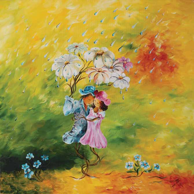 “Melankoli”, T.Ü. Akrilik, 2017, 76x76 cm.