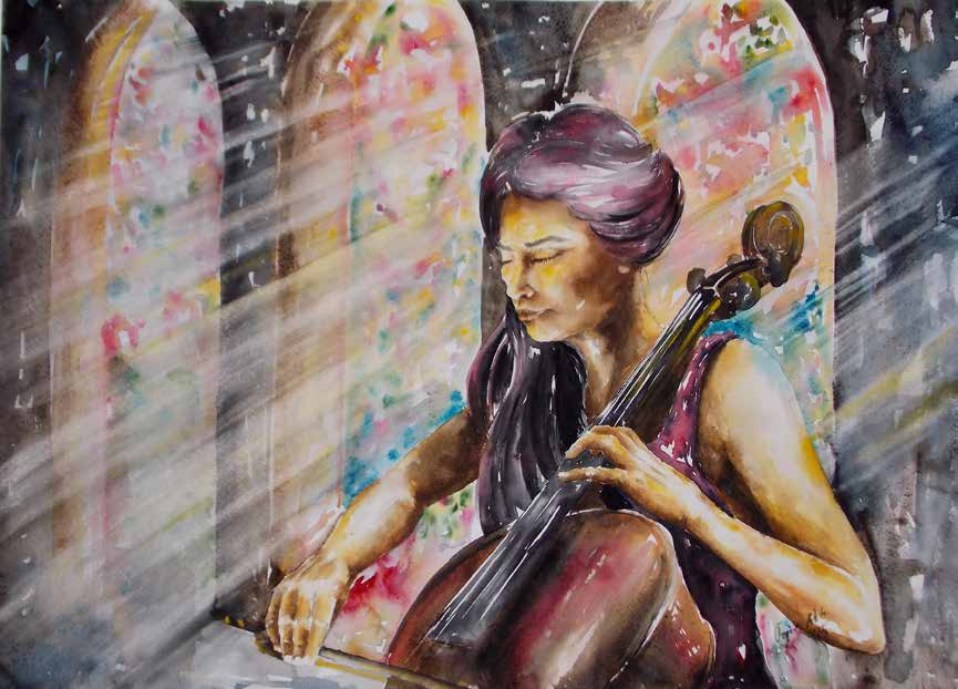 Mistik Işık Kağıt Üzerine Suluboya 56x76 cm. 2015