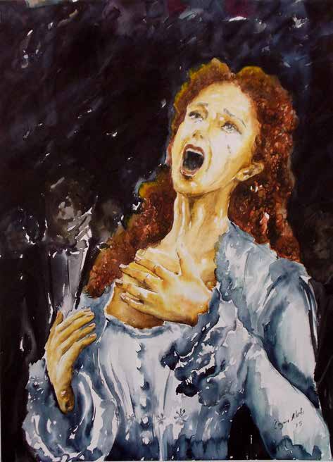 Operadaki Hayalet Kağıt Üzerine Suluboya 70x50 cm. 2015