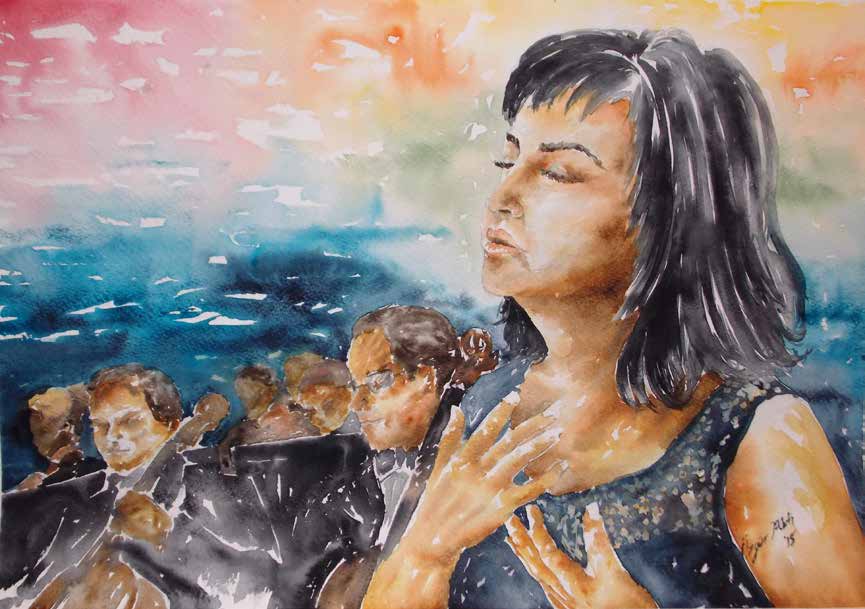 Ruhun Sesi Kağıt Üzerine Suluboya 50x70 cm. 2015