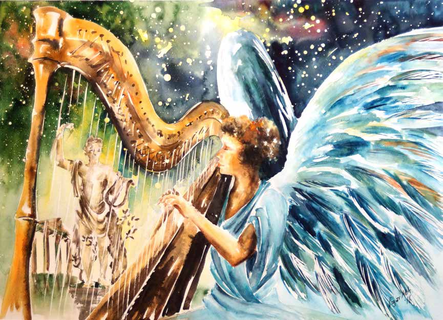 Sanatın Tanrısı Kağıt Üzerine Suluboya 44x62 cm. 2016