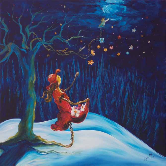 “Tayga”, T.Ü. Akrilik, 2017, 76x76 cm.