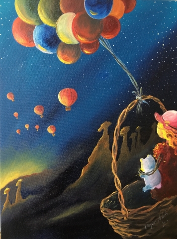 ''The World Of Children'' -Fly- 40x30cm Oil Color On Canvas 2020