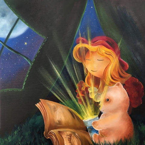 ''The World Of Children'' -İn Nature- 40x40cm Oil Color On Canvas 2020